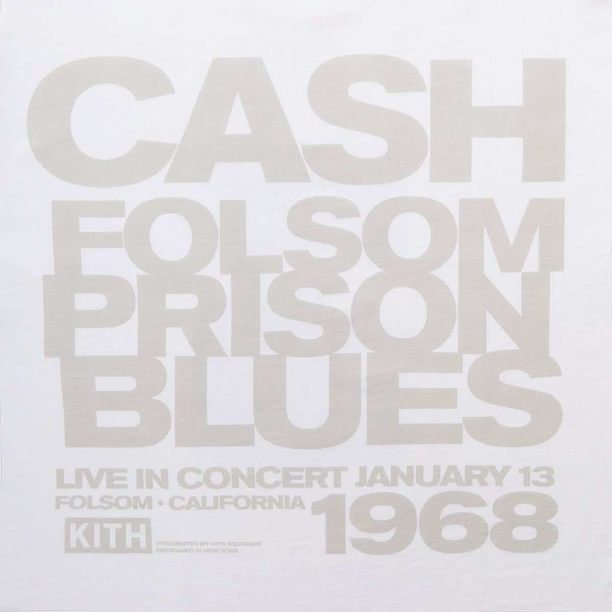 Kith Records for Johnny Cash Folsom Prison Vintage Tee - White