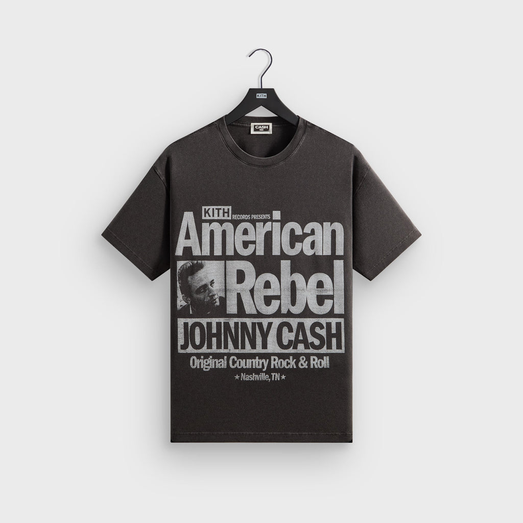 Kith Records for Johnny Cash American Rebel Vintage Tee - Black