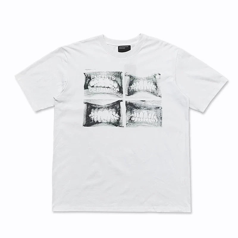 Enfants Riches Déprimés Four-Panel Teeth Graphic T-Shirt - White