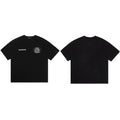 Cole Buxton Black Circular Badge Minimalist Logo T-Shirt