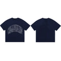 Cole Buxton Navy Arched Gothic Varsity Logo T-Shirt